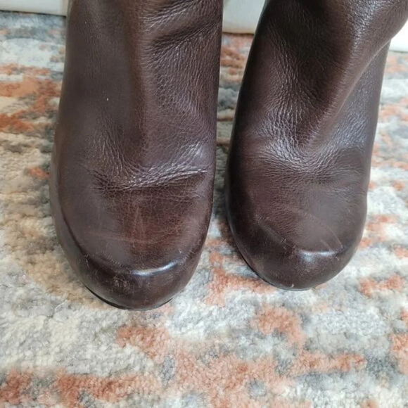 Nine West Crop Shop Brown High Heel Boots - Size 7 - Picture 9 of 11